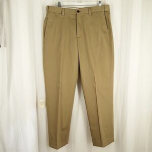 NWT Eddie Bauer Men's 33x30 Pants, Relaxed Dress Khaki Slacks, stretch waist